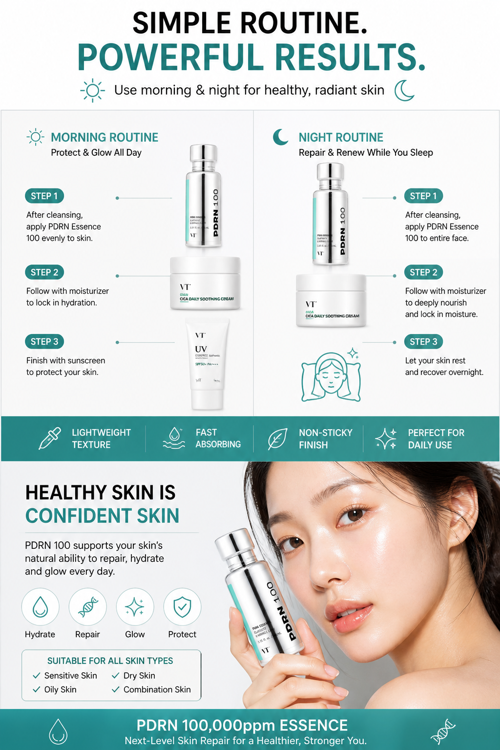 Glass Skin Repair Serum-PDRN Essence